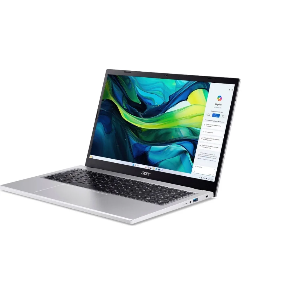 Acer 5 2024 New 15.6 Silver and Black Laptop Used 2 Times Windows HD 5star